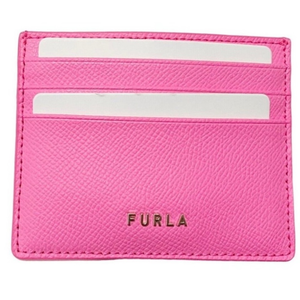 NWT Furla Pink Leather Card Holder. Brand New With Tags, Never Used!